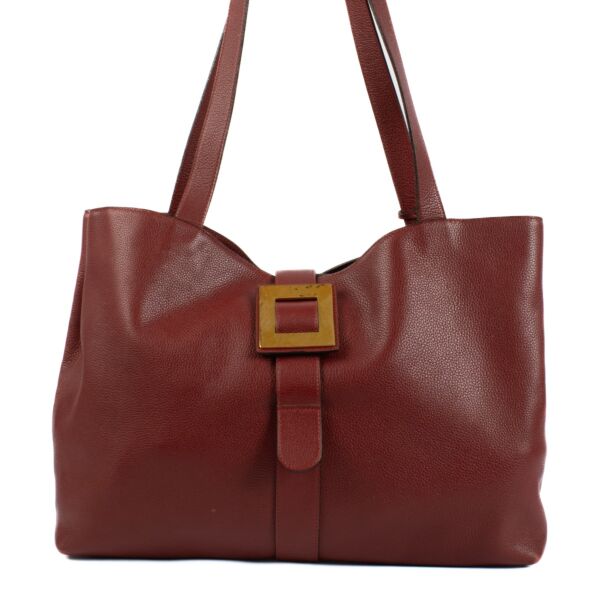 shop 100% authentic second hand Delvaux Red Buckle Tote Bag on Labellov.com