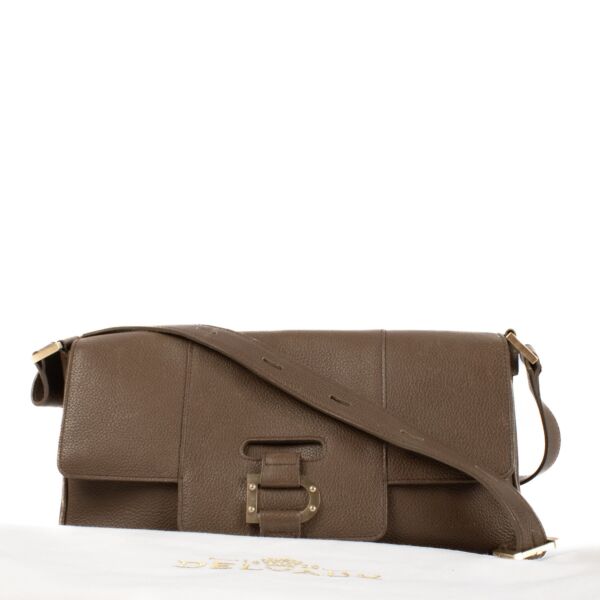 Delvaux Taupe Colette MM Bag