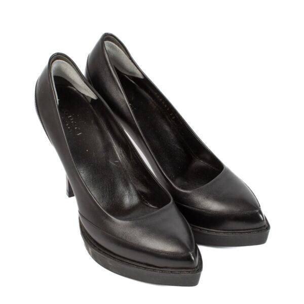 Gucci Black Platform Heels - Size 37