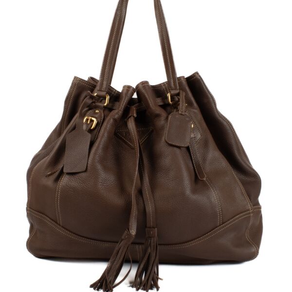 Shop 100% authentic secondhand Prada Brown Bruciato Cervo Deerskin Shoulder Bag on Labellov.com