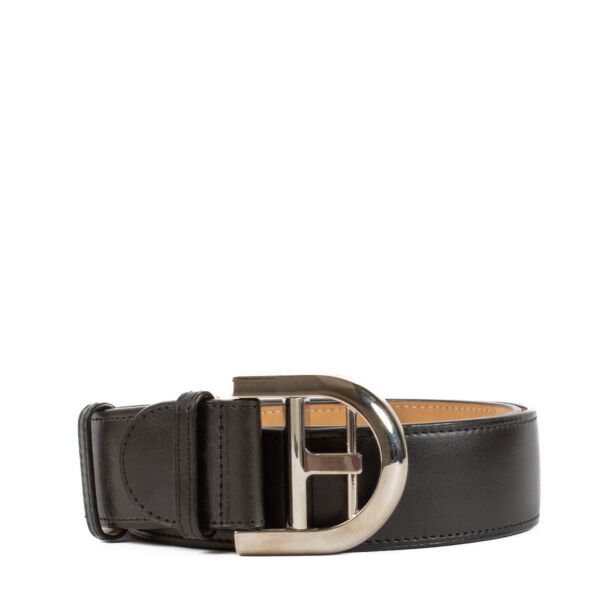 Delvaux Black Box Calf Opale Belt - size 85