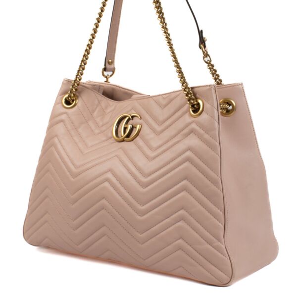 Gucci Old Rose GG Marmont Matelasse Tote Bag
