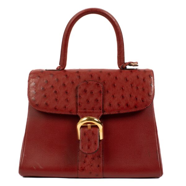 shop 100% authentic second hand Delvaux Red Ostrich Brillant MM on Labellov.com