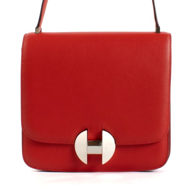 Hermès 2002-20 Rouge de Coeur Evercolor PHW