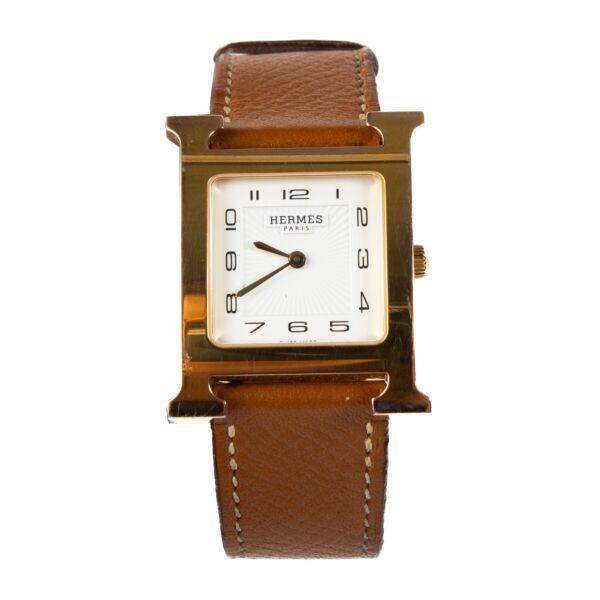 shop 100% authentic second hand Hermès Gold Heure H Watch on Labellov.com