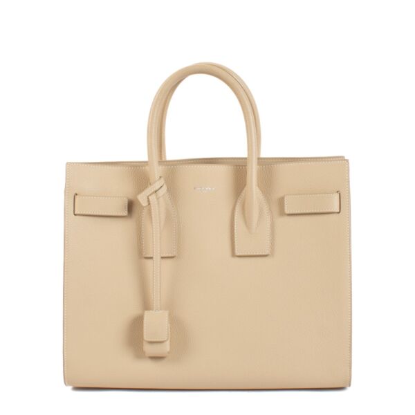 Saint Laurent Beige Leather Sac de Jour Small Bag