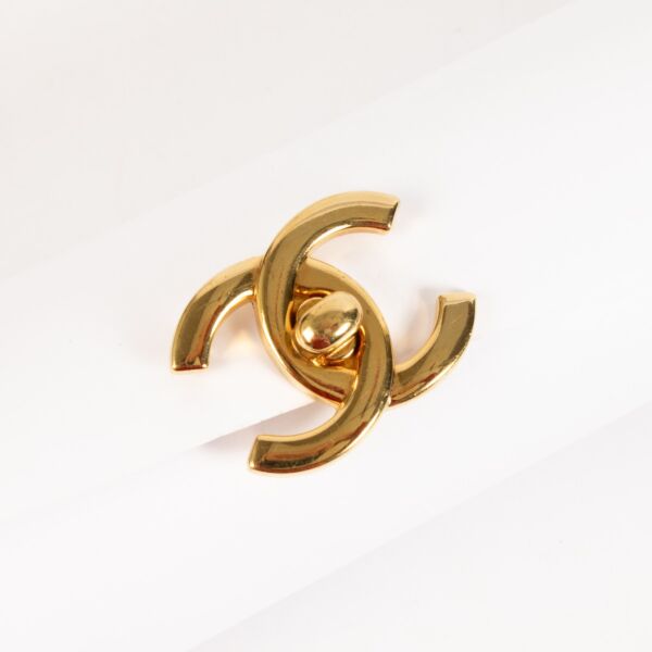 Chanel 96P Gold CC Turnlock Clasp Brooch