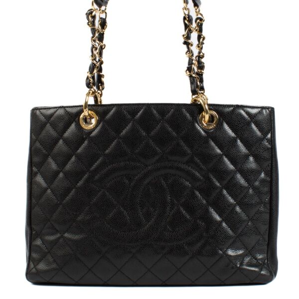 Buy authentic preloved Chanel Black Caviar Leather Grand Shopping Tote on Labellov.com