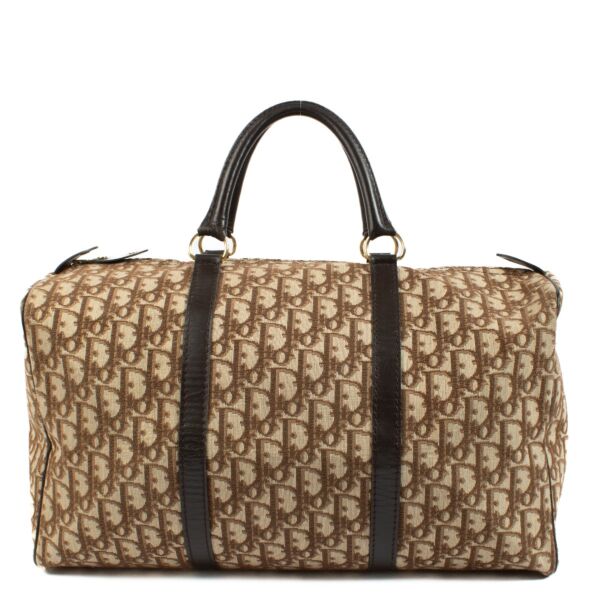 Shop 100% authentic second hand Christian Dior Burgundy Oblique Boston Bag on Labellov.com