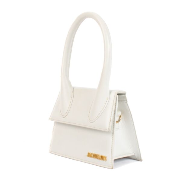 Jacquemus White Le Chiquito Moyen Top Handle Bag