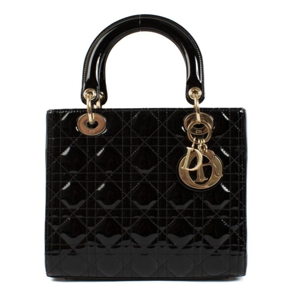 Authentic second hand Christian Dior Black Patent Leather Medium on Labellov.com