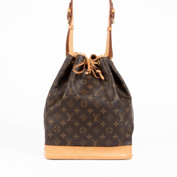 Authentic pre-loved Louis Vuitton Brown Monogram Canvas Noé Shoulder Bag on Labellov.com