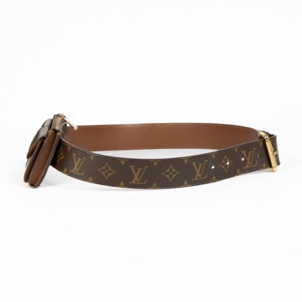 Louis Vuitton Monogram Pochette Duo 40 Belt -Size 85