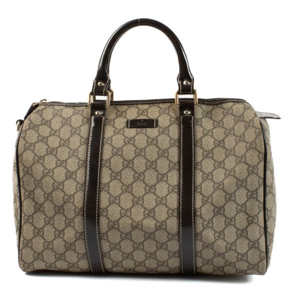 shop 100% authentic second hand Gucci Brown Monogram GG Joy Boston Medium Bag on Labellov.com