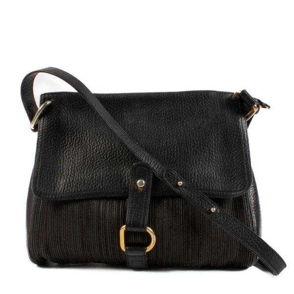 Delvaux Black Toile de Cuir Fichou Crossbody Bag