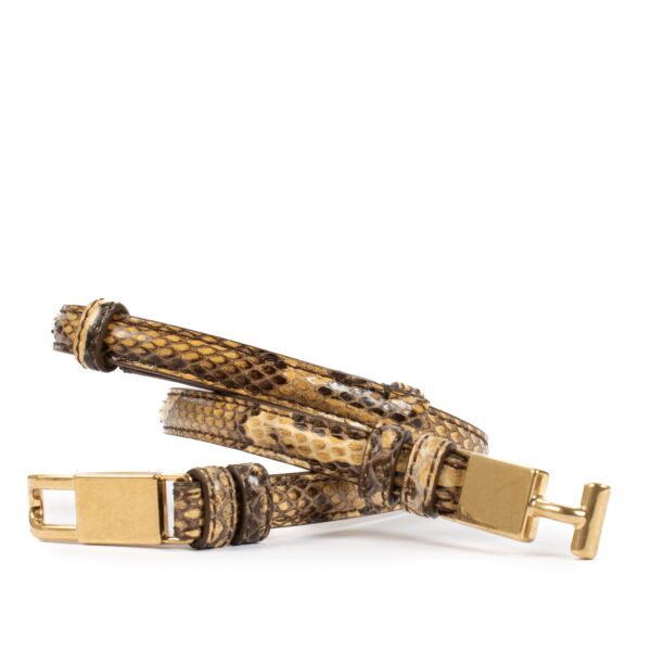 Celine Python Lock Belt - size M