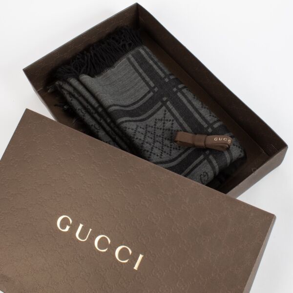 Gucci Grey GG Shawl