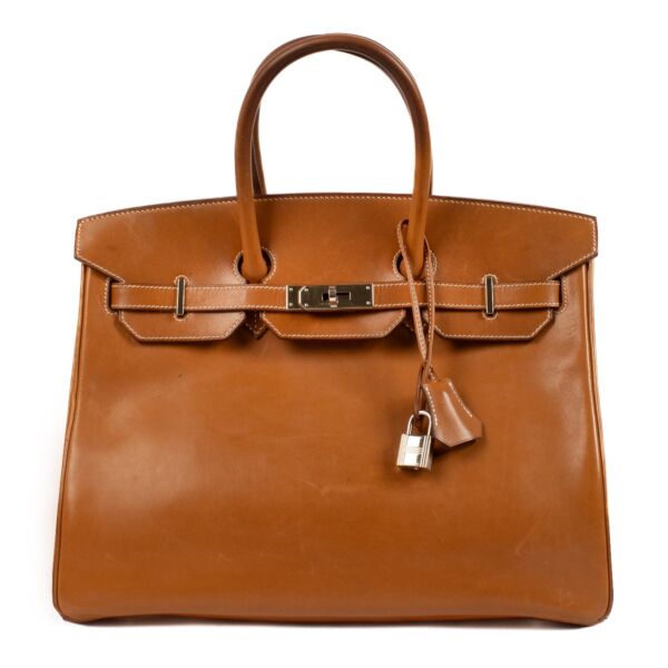 shop 100% authentic second hand Hermès Birkin 35 Barenia Fauve PHW on Labellov.com