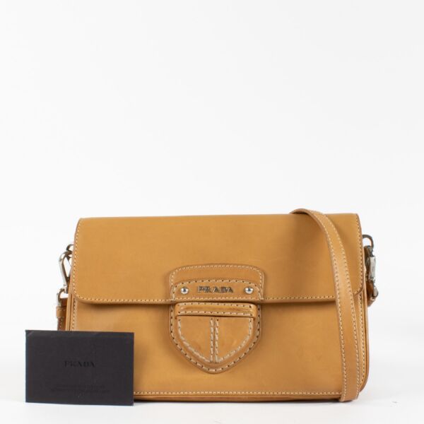 Prada Camel Beige City Calf Crossbody Bag