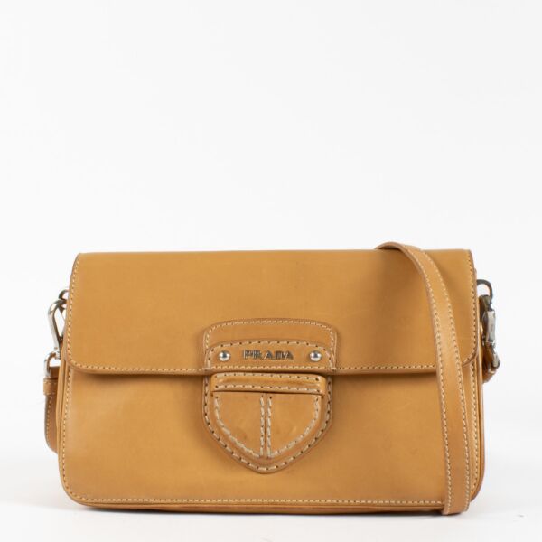 Prada Camel Beige City Calf Crossbody Bag