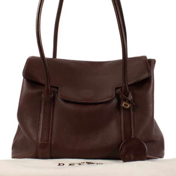 Delvaux Burgundy Legende Tote Bag