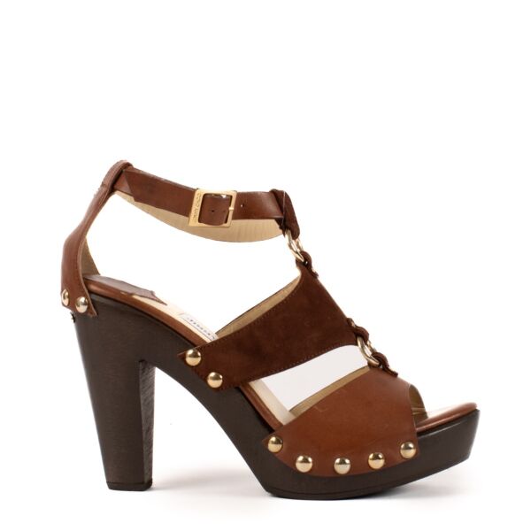 shop 100% authentic second hand Jimmy Choo Brown Ursula Heels - Size 39 on Labellov.com