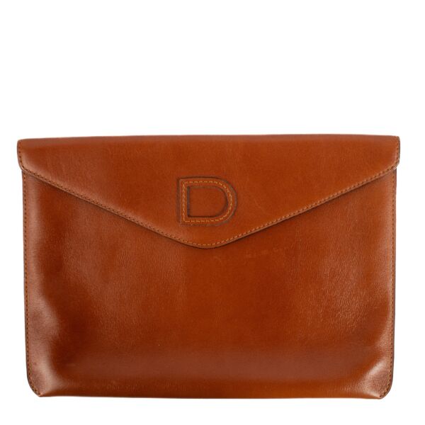 shop 100% authentic second Delvaux Brown Leather Clutch on Labellov.com