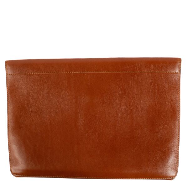 Delvaux Brown Leather Clutch