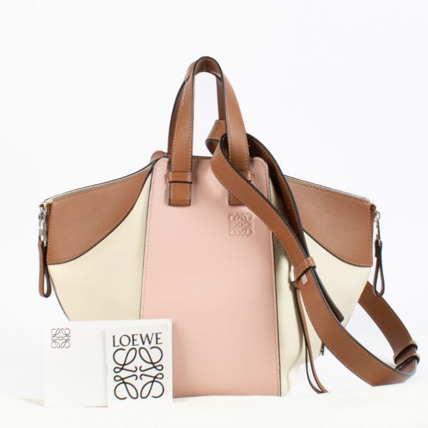 Loewe Pink Tri-Color Small Hammock Bag