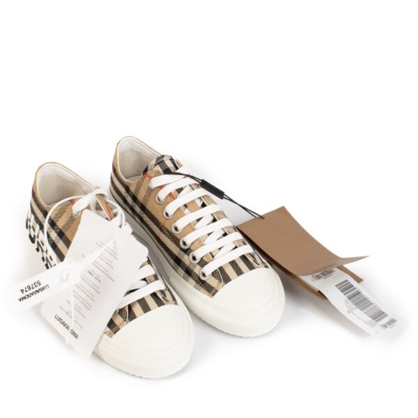 Burberry Check Sneakers - Size 36