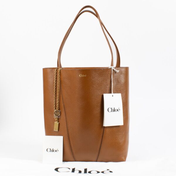 Chloé Clay Brown Medium Spin Tote Bag