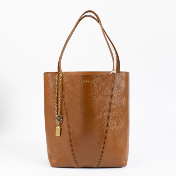 Chloé Clay Brown Medium Spin Tote Bag