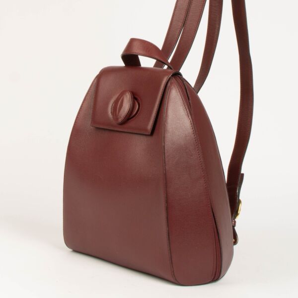 Cartier Burgundy Leather Backpack