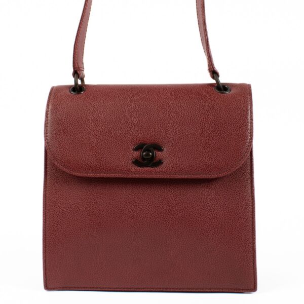 Authentic second hand Chanel Burgundy Top Handle Bag on Labellov.com