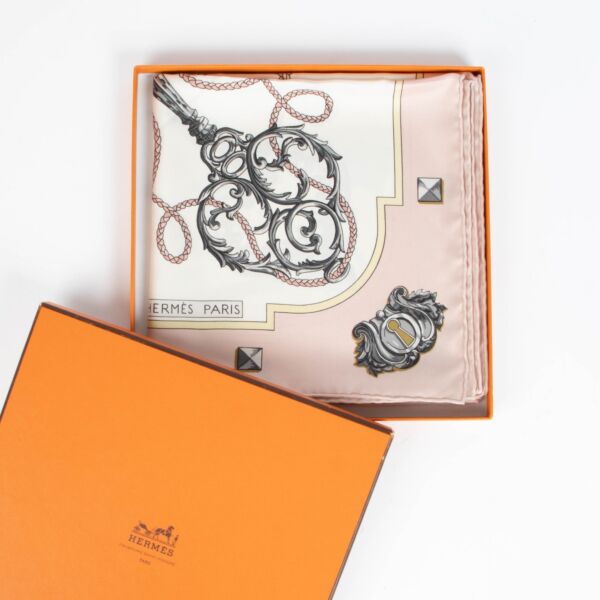 Hermès Les Cles Silk 90 Scarf