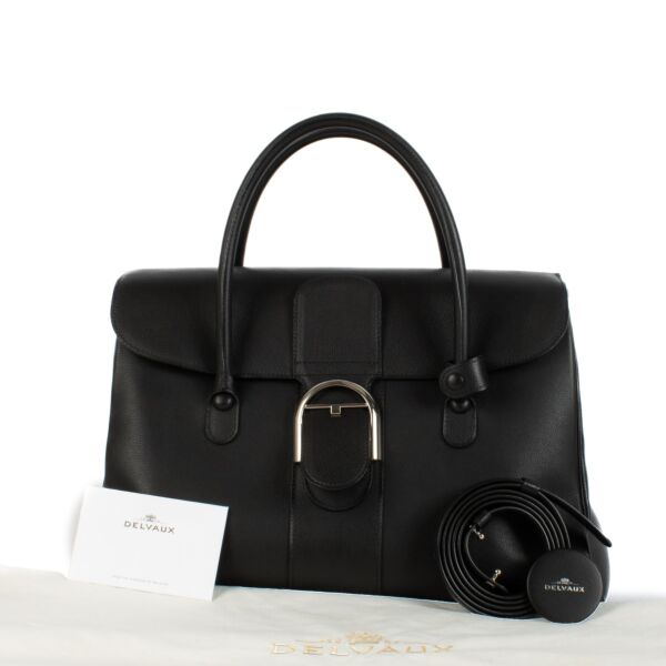 Delvaux Black Sellier Brillant Double Poignée Bag