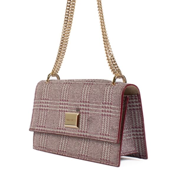 Jimmy Choo Silver and Purple Shimmer Crossbody
