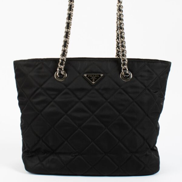 Prada Black Nylon Tote Bag