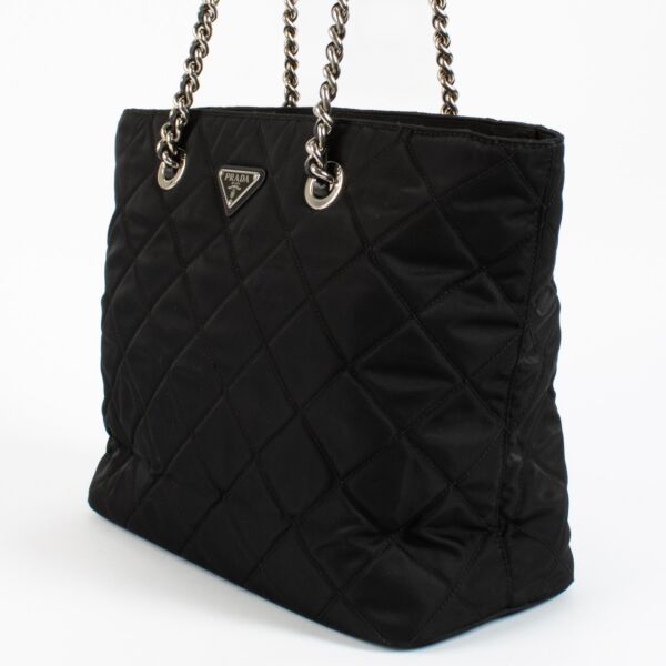 Prada Black Nylon Tote Bag