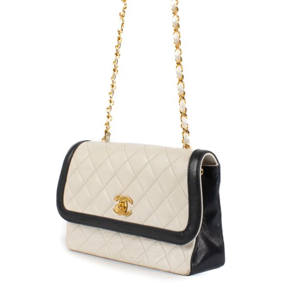 Chanel Two-Tone White & Navy Flap Bag