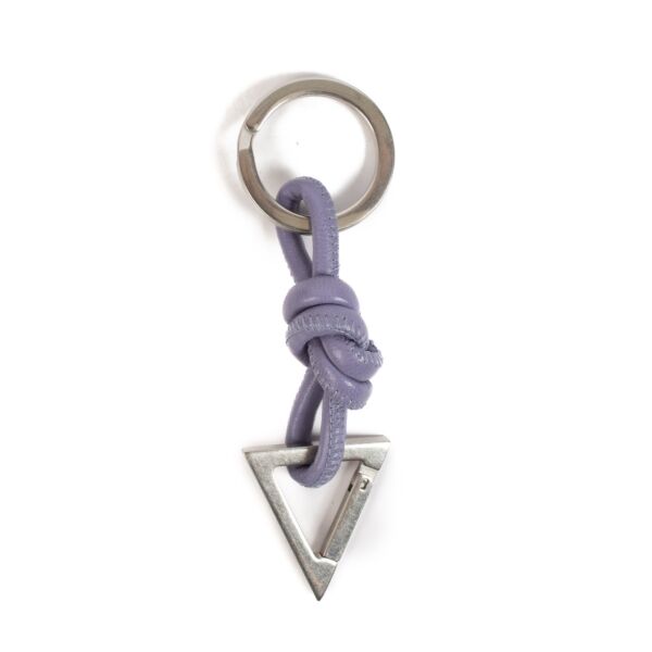 Bottega Veneta Wisteria Purple Leather Keychain Charm