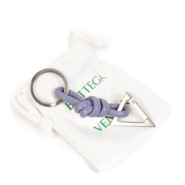 Bottega Veneta Wisteria Purple Leather Keychain Charm