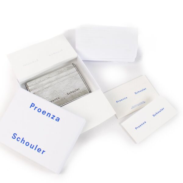 Proenza Schouler Silver Origami Card Holder