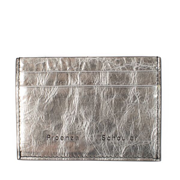 Proenza Schouler Silver Origami Card Holder