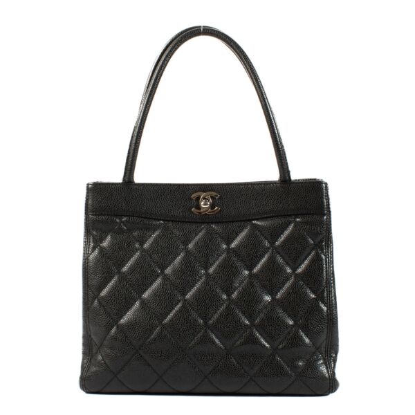 Chanel Black Quilted Small CC Tote Bag