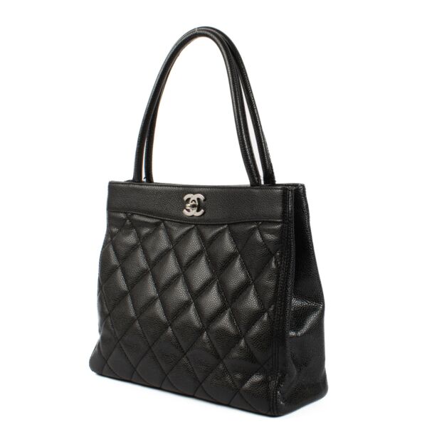 Chanel Black Quilted Small CC Tote Bag
