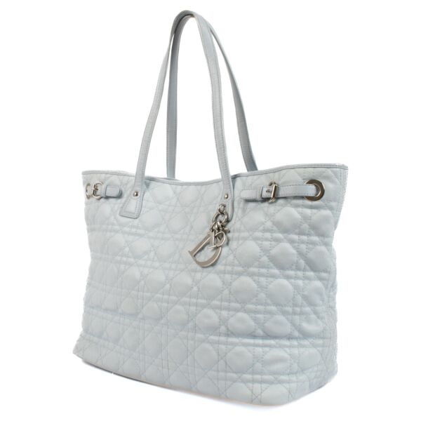Christian Dior Blue Cannage Soft Lady Dior Tote