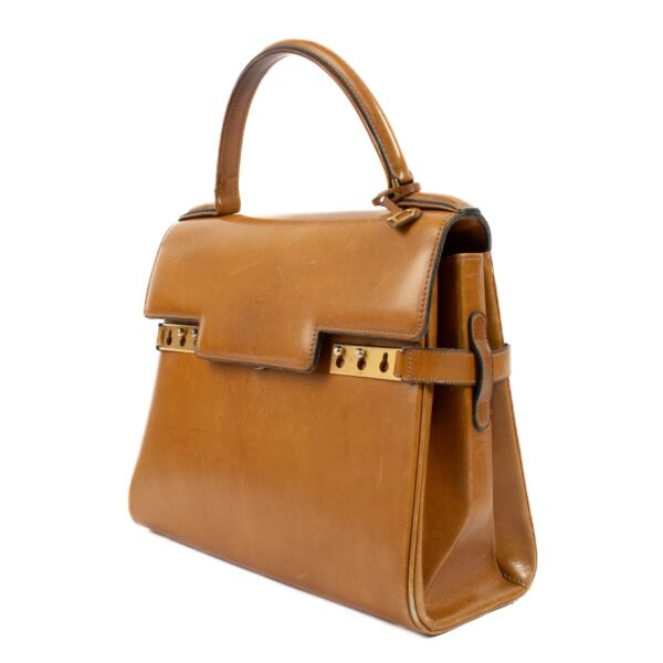 Delvaux Cognac Leather Tempête MM Bag