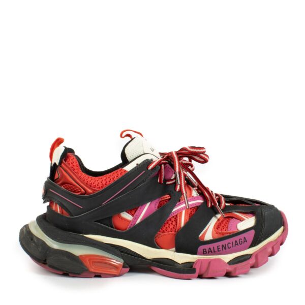 Balenciaga Red/Pink/Black Track Sneakers - Size 38