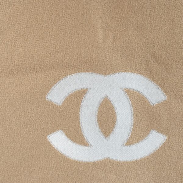 Chanel Camel CC Scarf